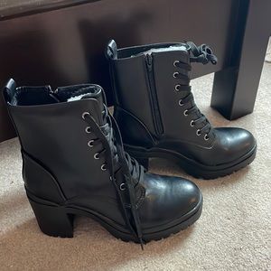 Combat Heeled booties